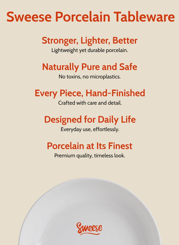 Elegant white finish complements any table setting with timeless style.