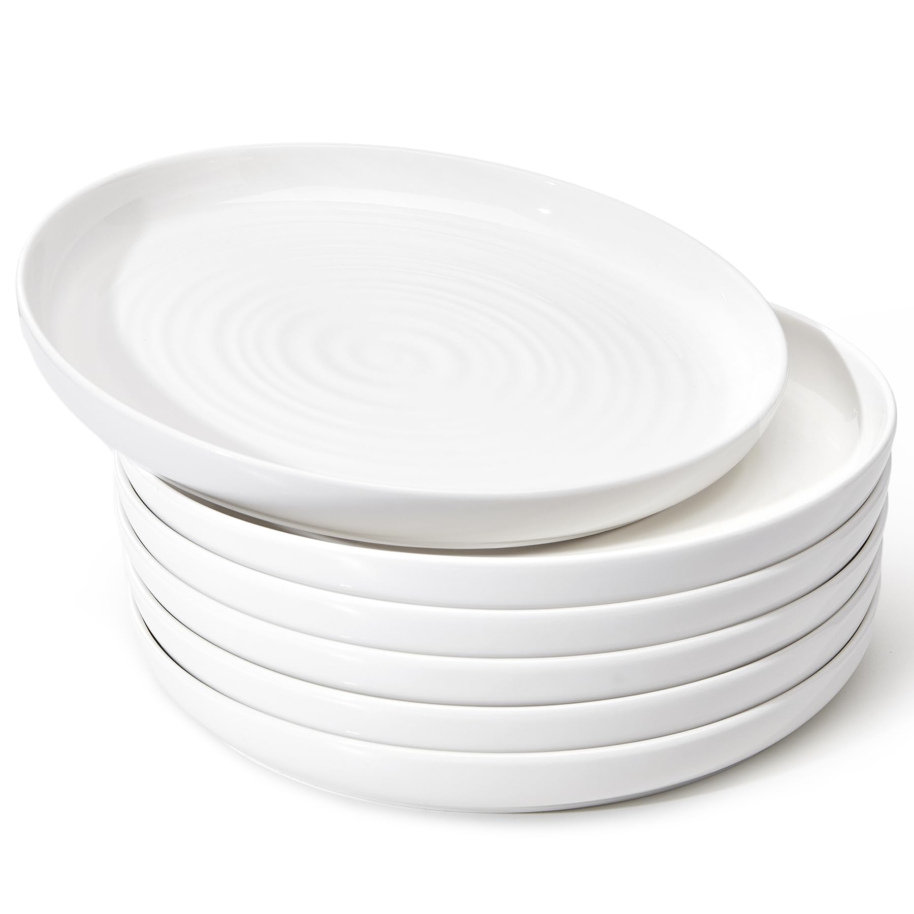 Sweese porcelain dinner plate with ripple design for everyday meals