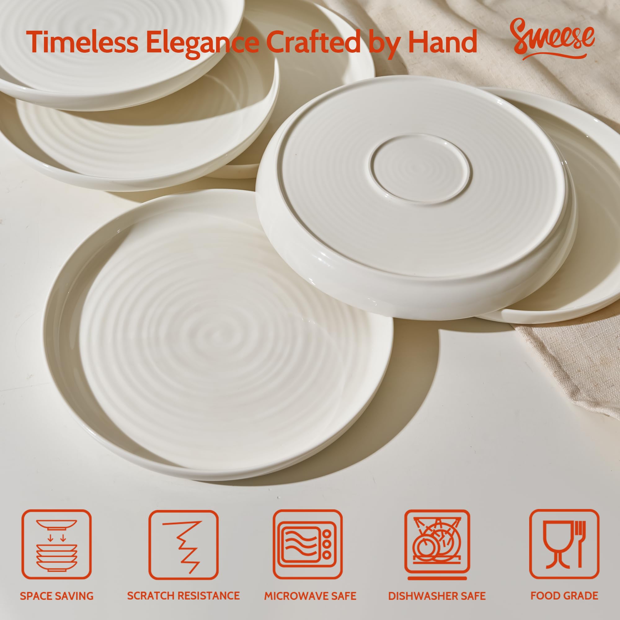 Dishwasher, microwave, and oven safe Sweese plate for easy cleanup
