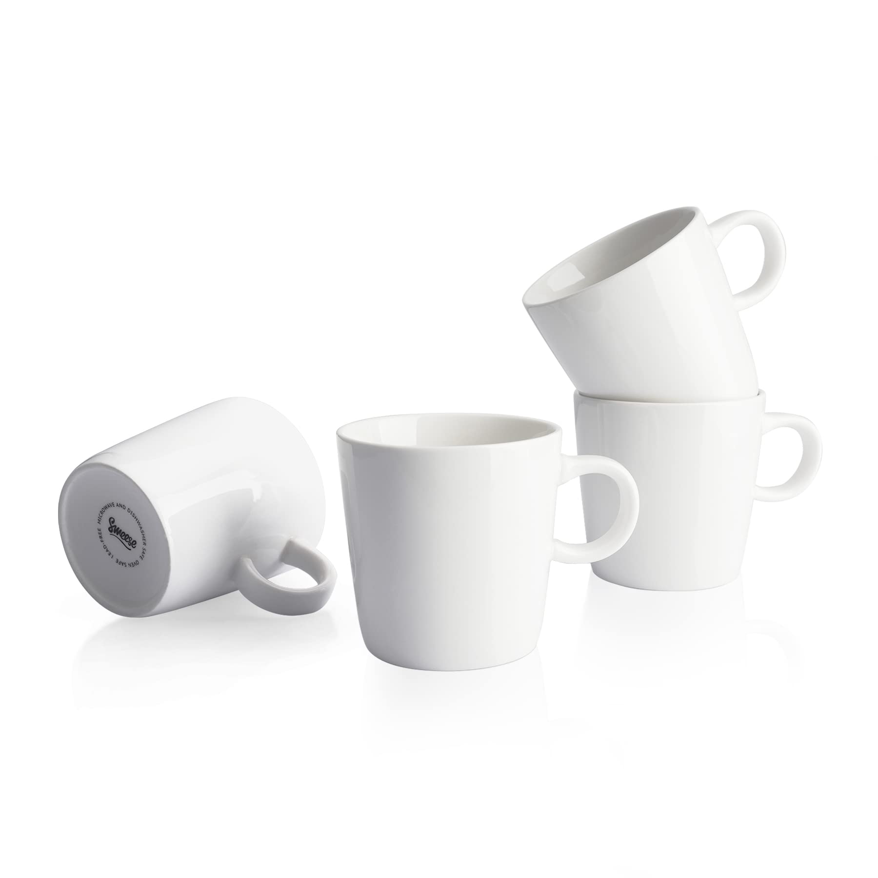 Sweese porcelain espresso cups 5oz set with a sturdy handle for a smooth morning espresso.