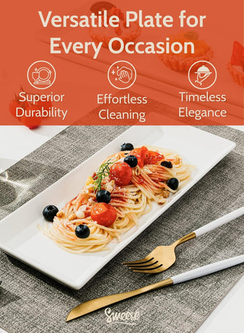 Sweese porcelain plate with lip edge keeps food in place during service