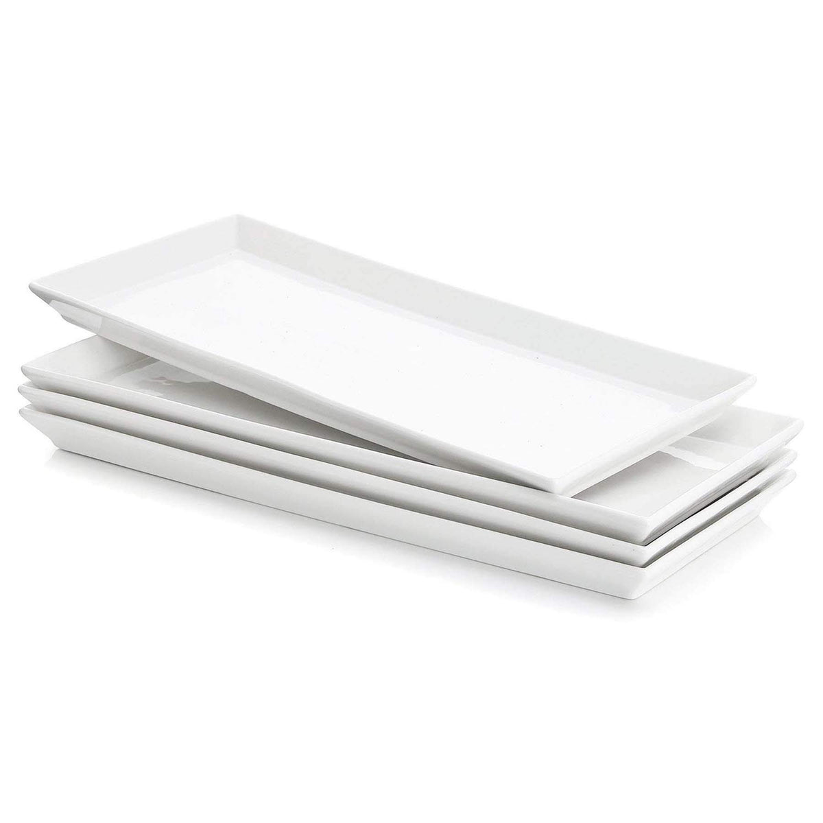 Sweese rectangular porcelain platter displaying cupcakes for an elegant dessert display