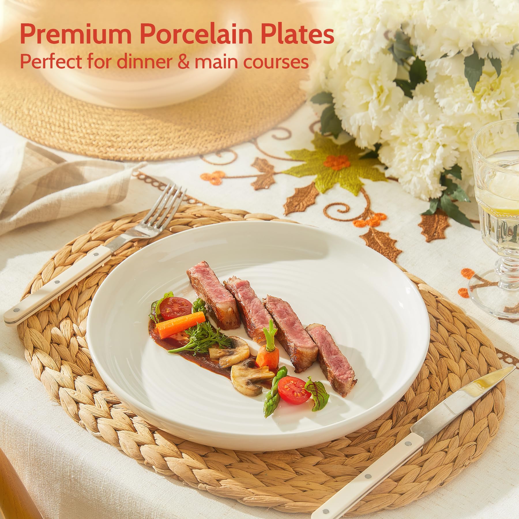 Ripple glaze and clean lines suit everyday dining with style