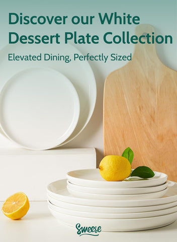 Set of six plates designed for everyday dinners and special occasions.
