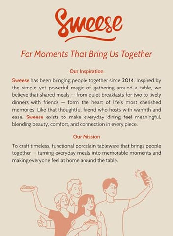 Durable porcelain resists chipping and maintains a classic, versatile look.