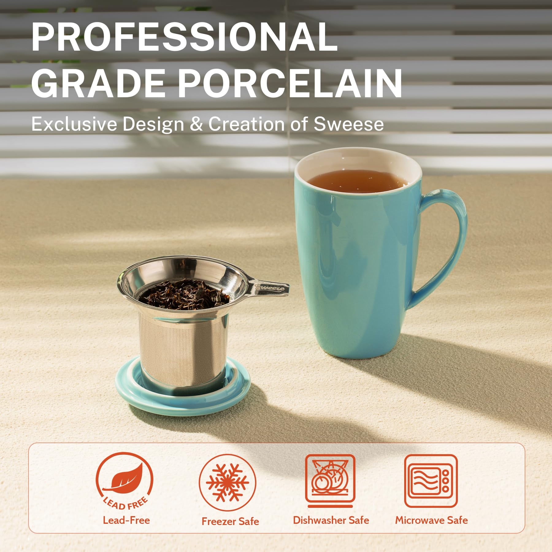 Sweese mug with lead-free glaze ensures safe, toxin-free sipping.