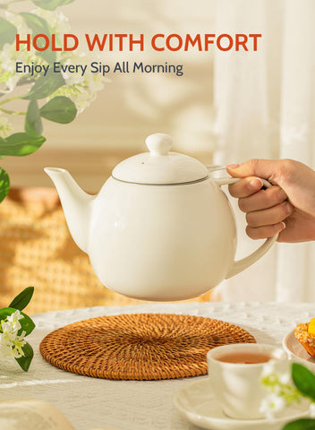 Sweese teapot dishwasher-safe and microwave-safe for easy cleanup.