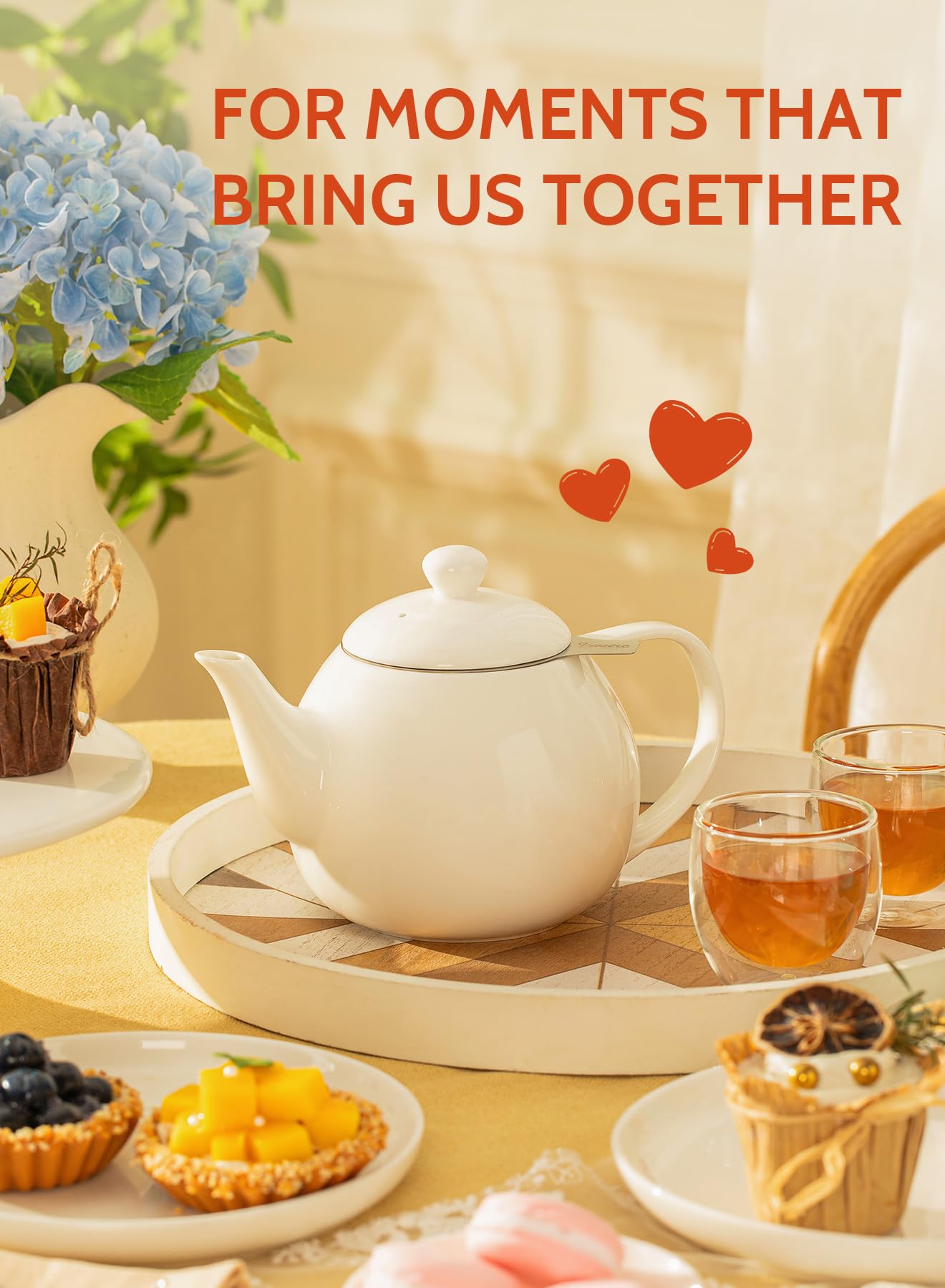 Sweese teapot two-mug capacity ideal for sharing tea.