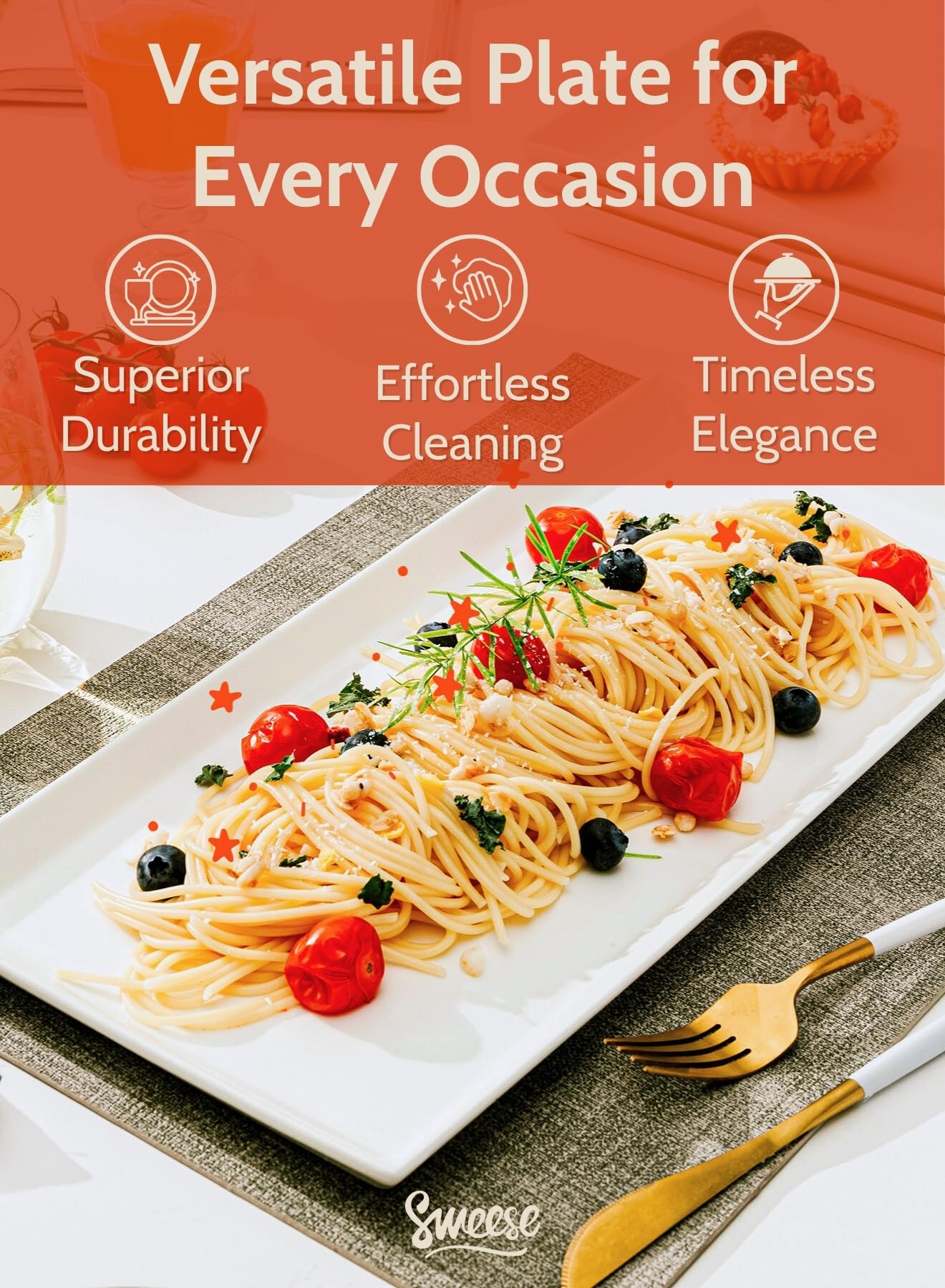 Sweese platter for desserts and pastries at home or catering.