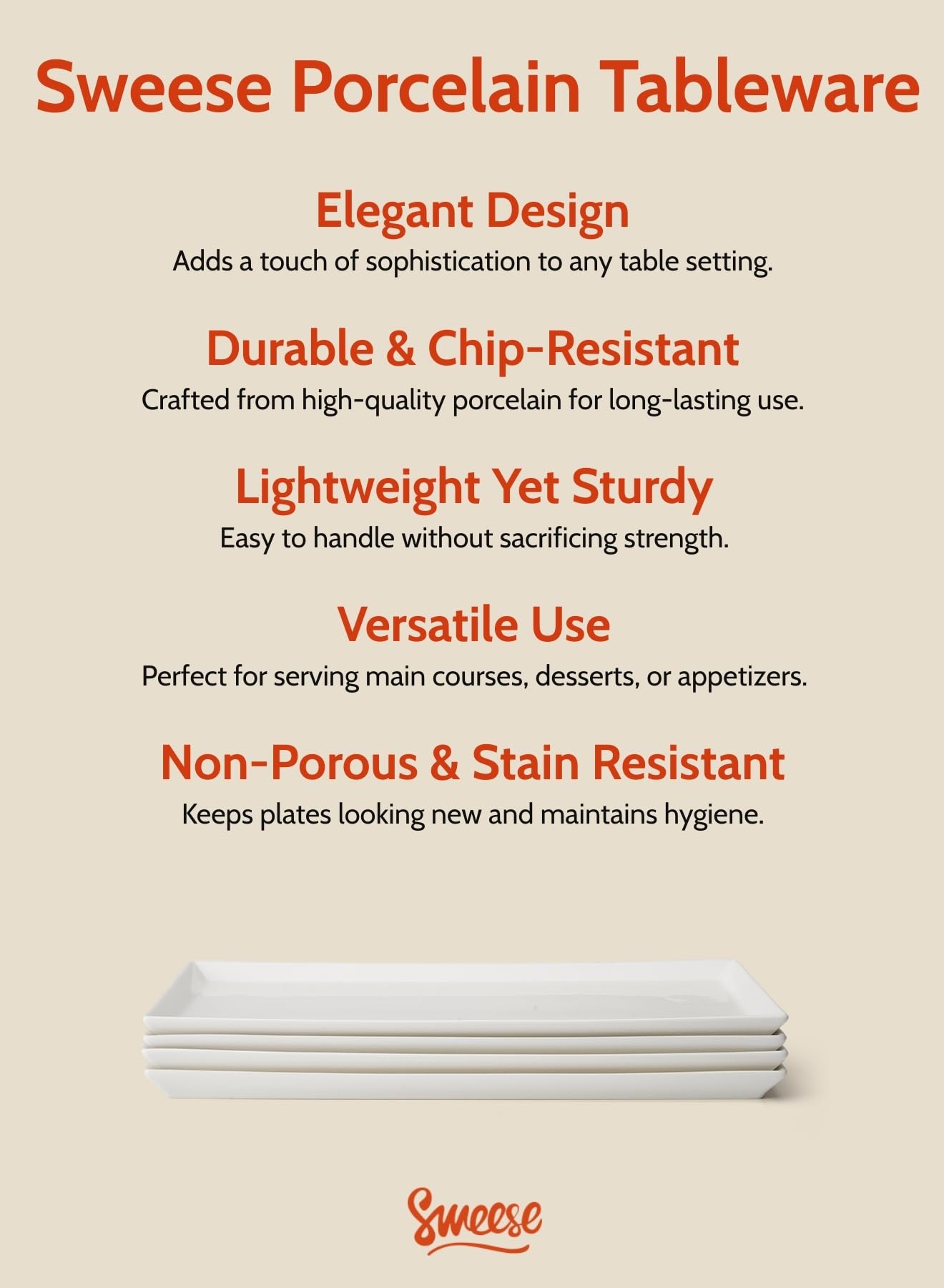 Sweese microwave-safe surface ready for quick reheats and serving.