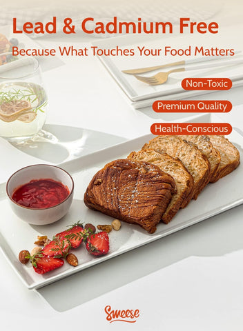 Sweese smooth glaze cleans easily after sauces and desserts.