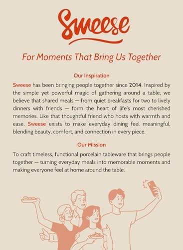 Sweese white platter stacking for compact storage.