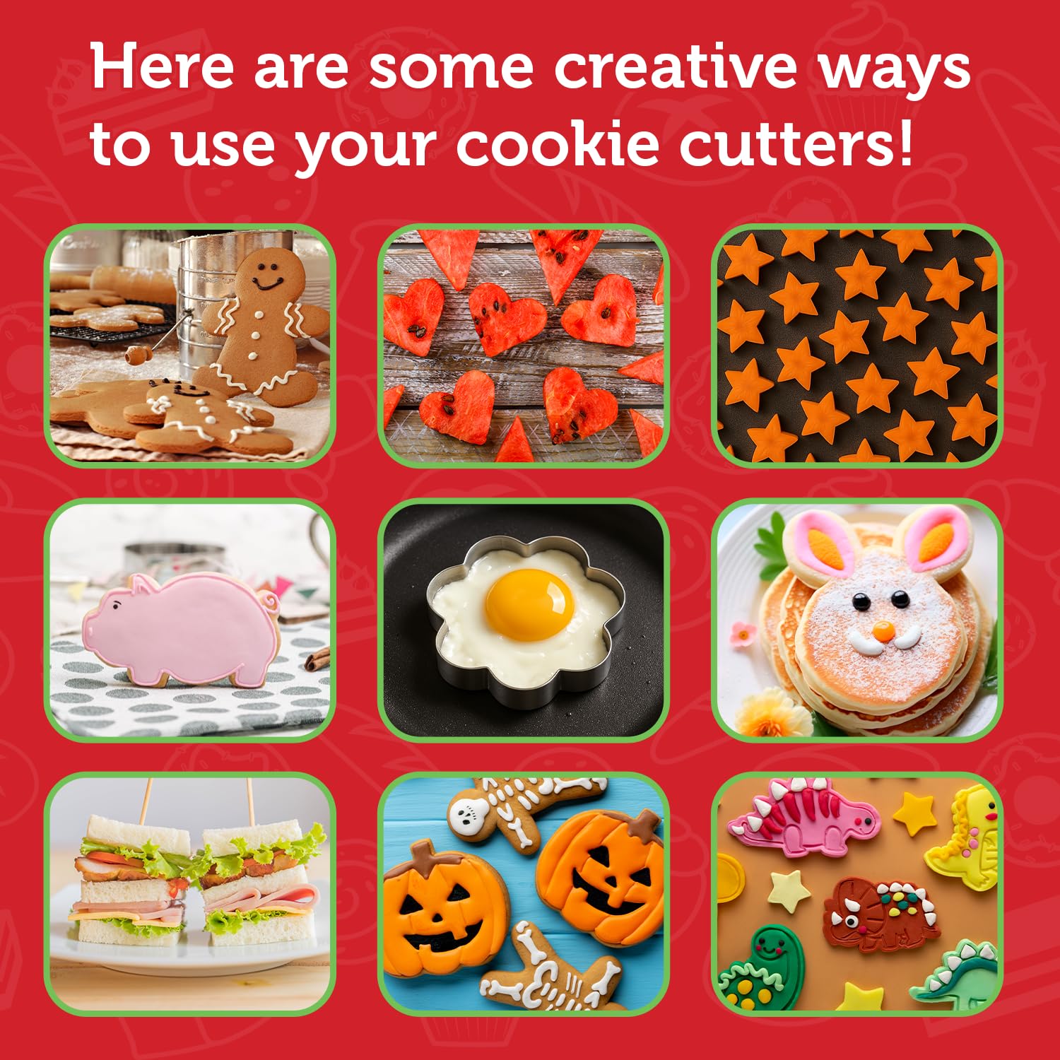 Sweet Cookie Crumbs chicken cutter shapes delicious cookies and cute party treats.