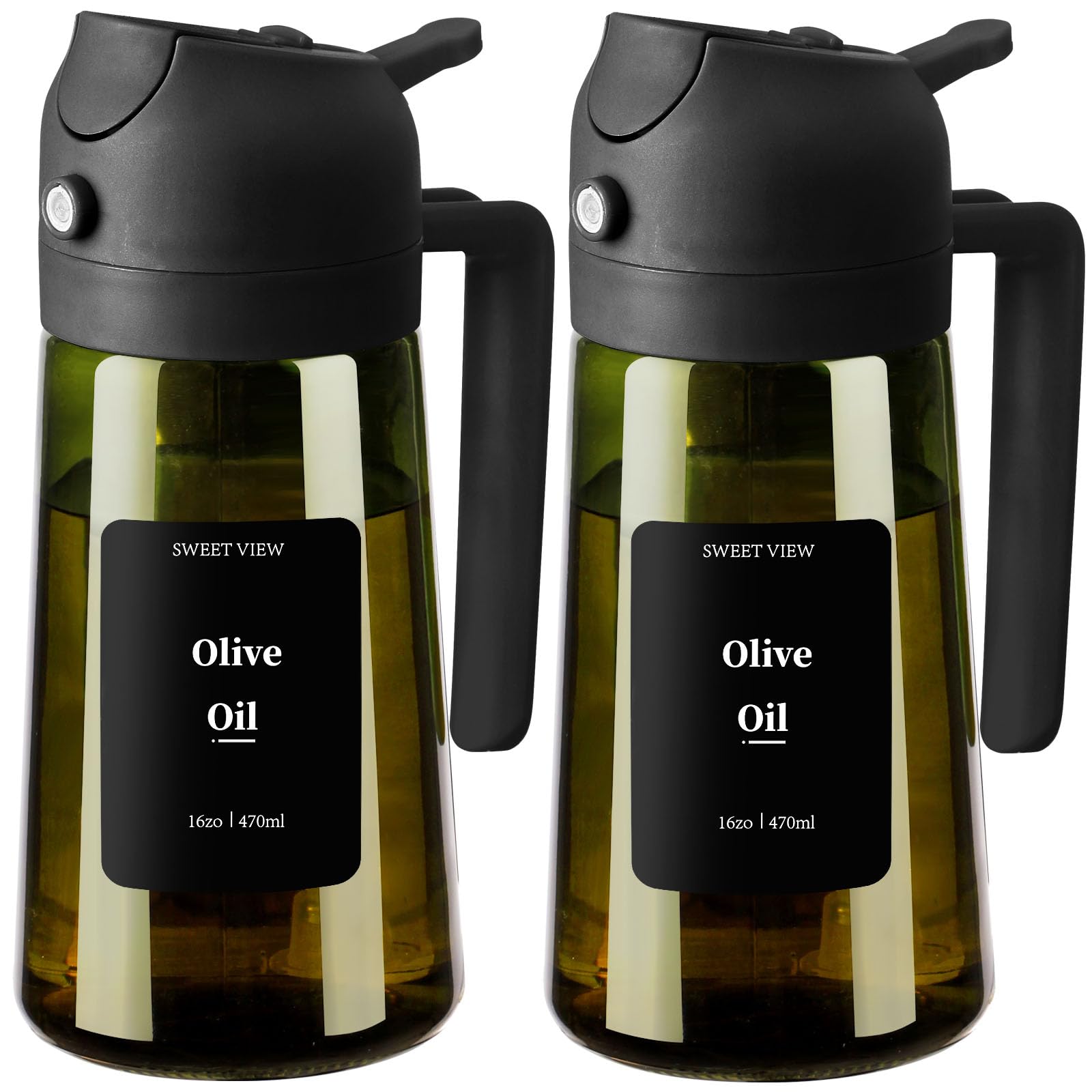 Sweet View olive oil dispenser 16oz bottle for precise pouring in cooking.
