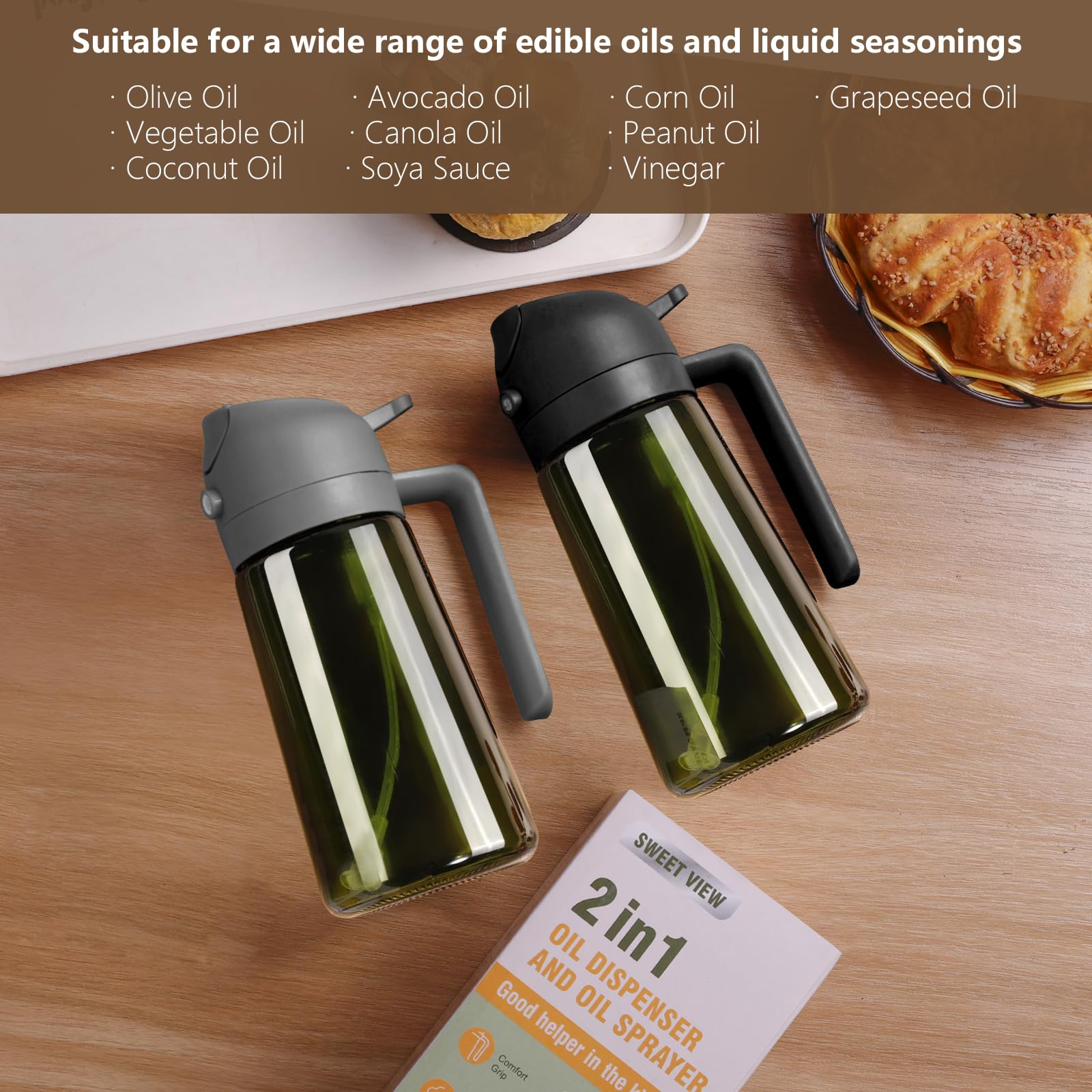 Sweet View two-in-one kitchen tool for spray or pour versatility.