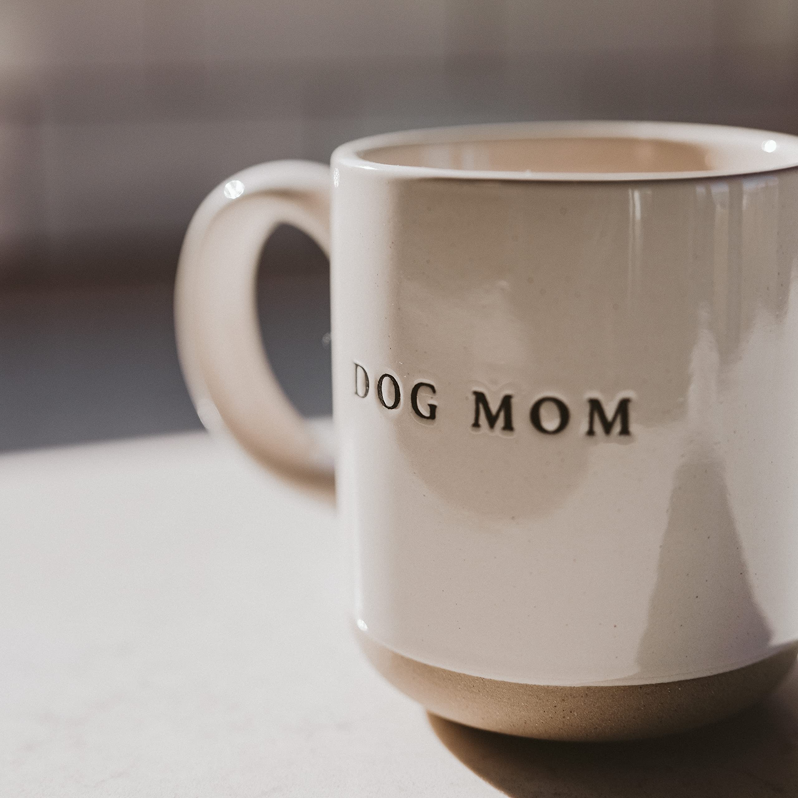 Sweet Water Decor Dog Mom mug, comfortable-grip handle, sturdy stoneware
