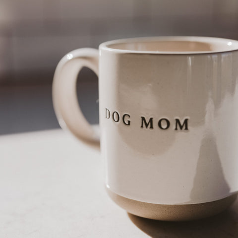 Sweet Water Decor Dog Mom mug, comfortable-grip handle, sturdy stoneware