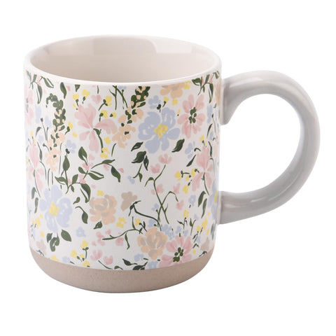 Sweet Water Decor floral pattern on cream mug for everyday coffee moments.
