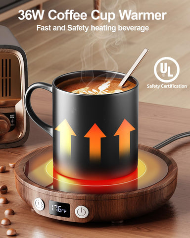 Sweetfull mug warmer with digital display controlling 176°F and 130°F