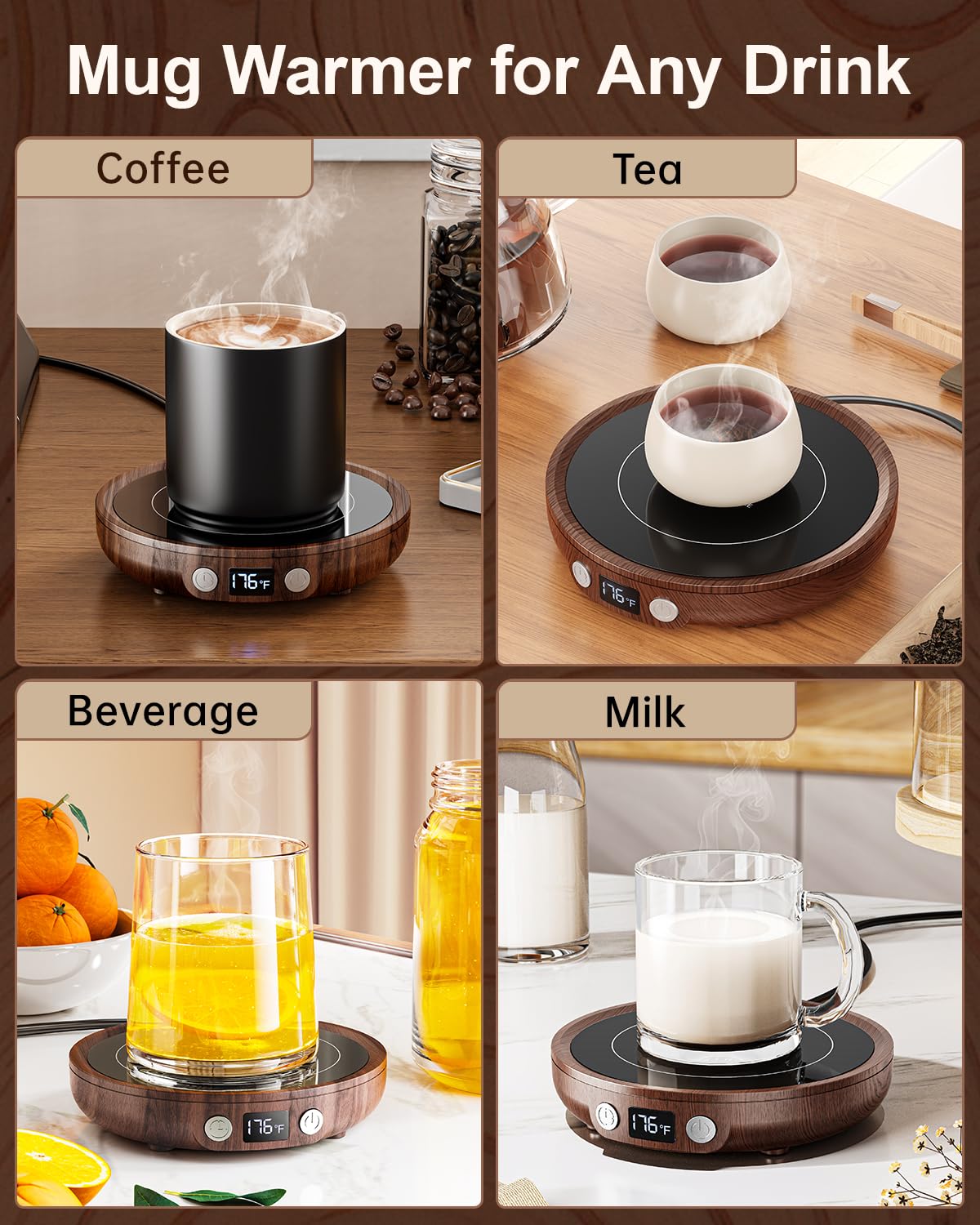 Sweetfull mug warmer gift idea for women and men on a desk