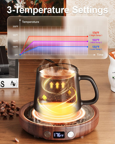 Sweetfull mug warmer timer enabling 2–12 hours of use