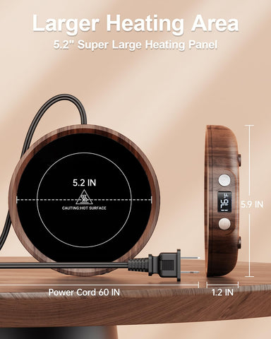 Sweetfull mug warmer waterproof glass surface easy to wipe clean