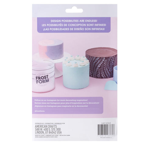 Sweetshop Frost Form base helps steady round cakes during decorating.