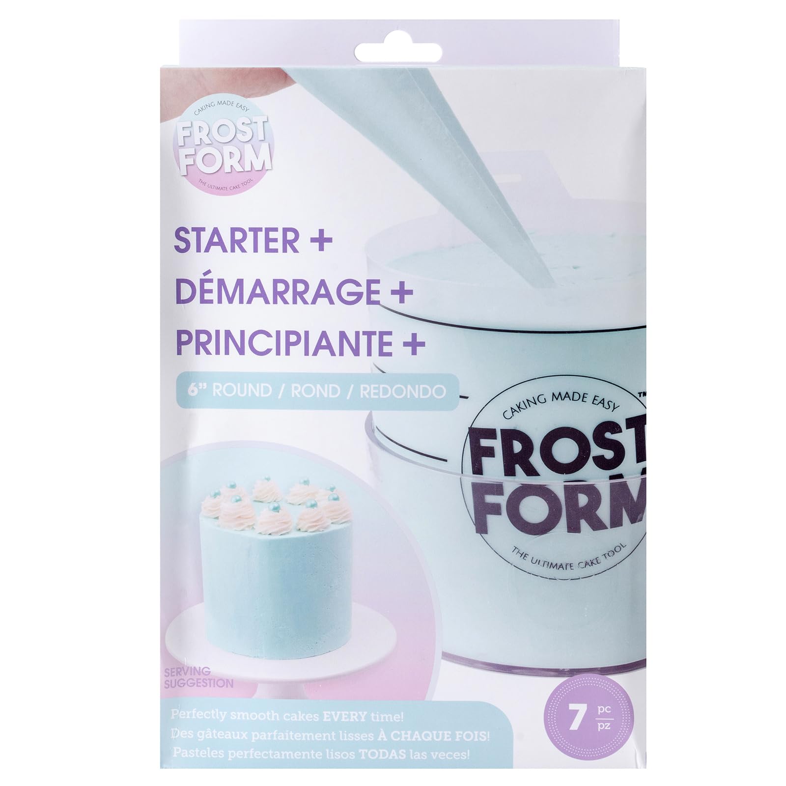 Sweetshop Frost Form 6-inch form provides perfectly straight cake sides.