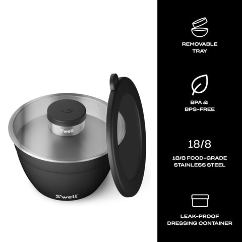 S'well 2oz condiment container keeps dressings secure and portable.