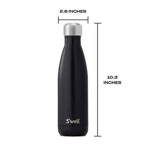 S’well bottle in backpack demonstrates compact, leak-resistant hydration on the go.
