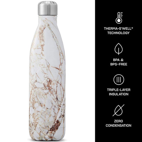 S'well Calacatta Gold 25oz bottle in hand for daily hydration