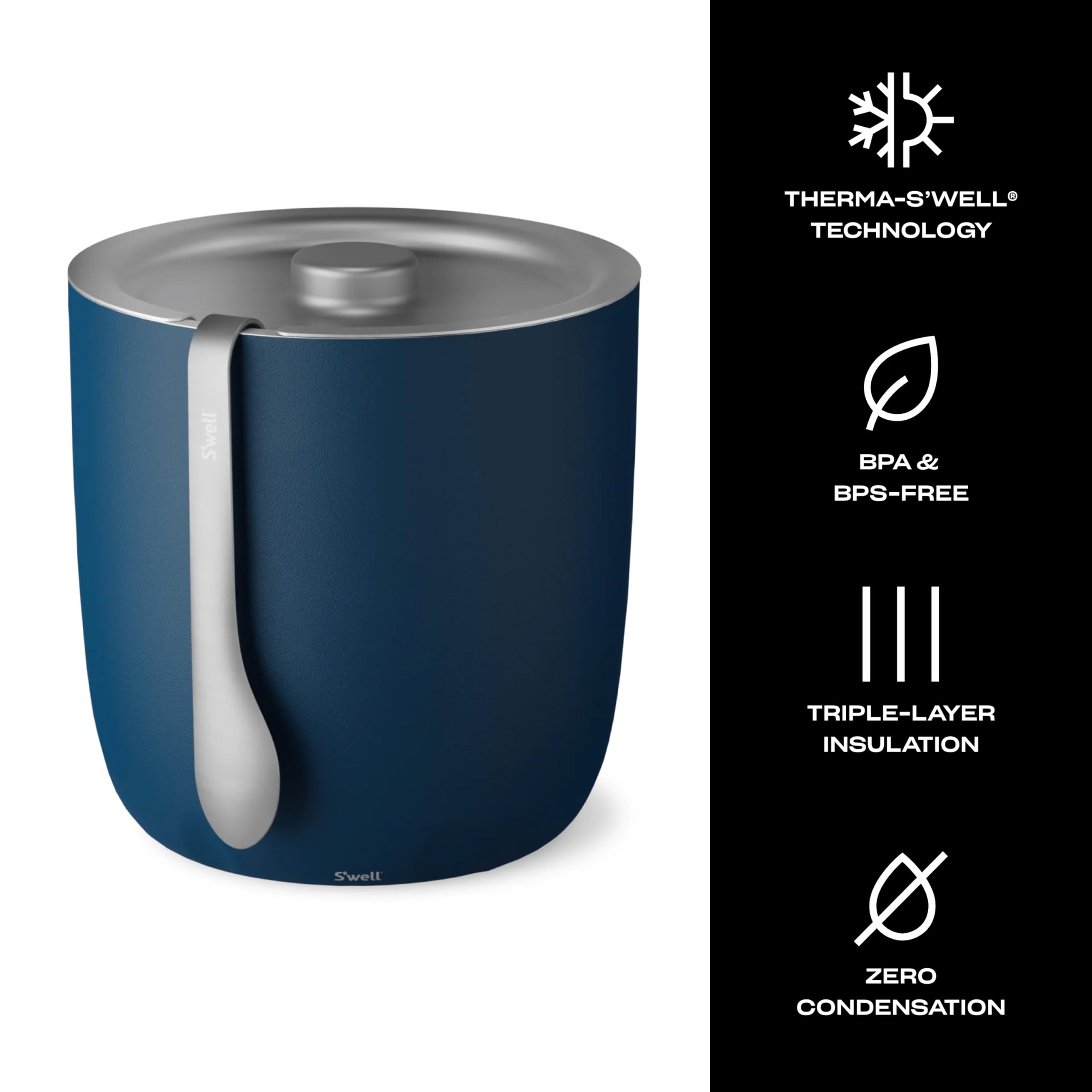 S'well condensation-free exterior in Azurite resists sweating