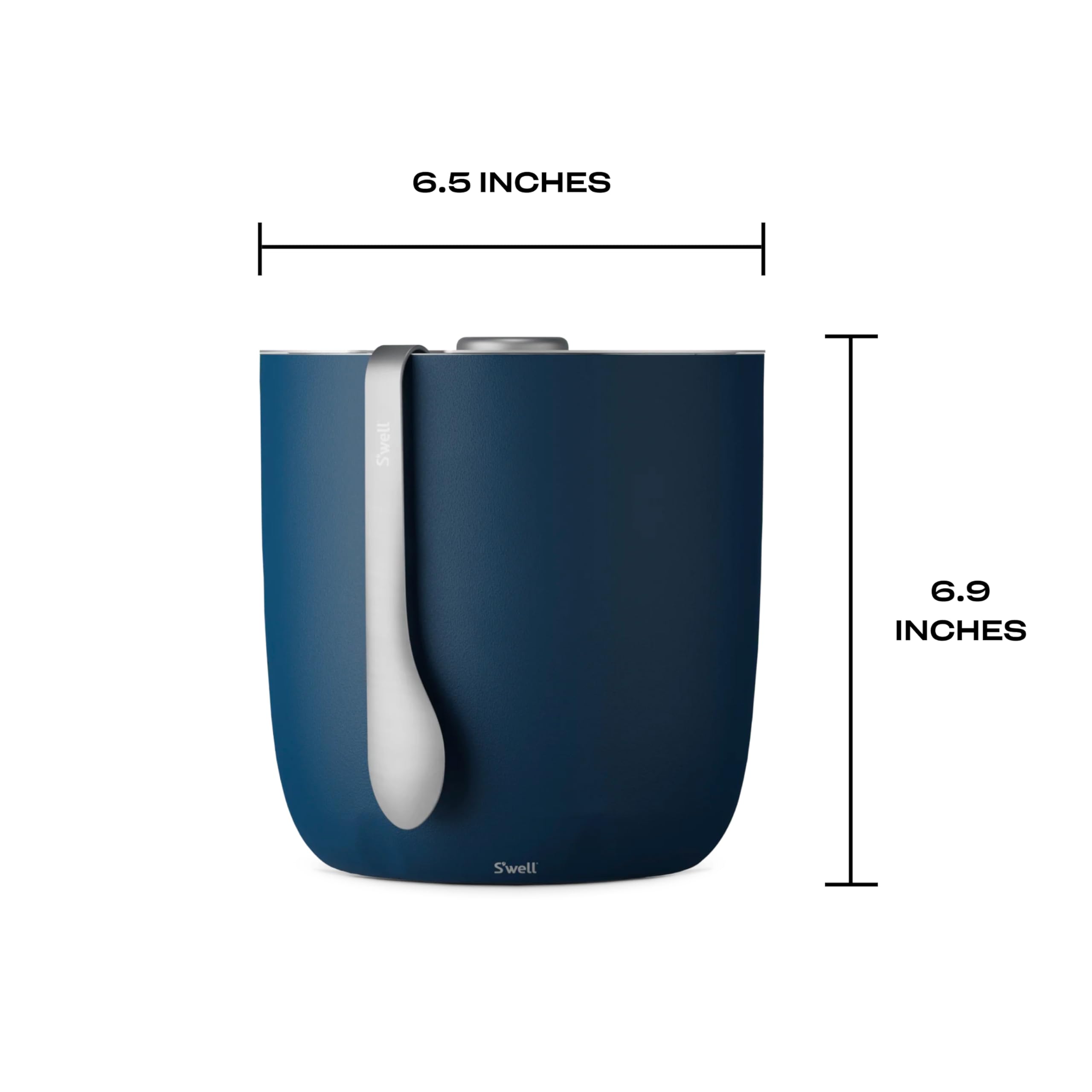 S'well 18/8 stainless steel barware in Azurite is reusable and BPA/BPS-free