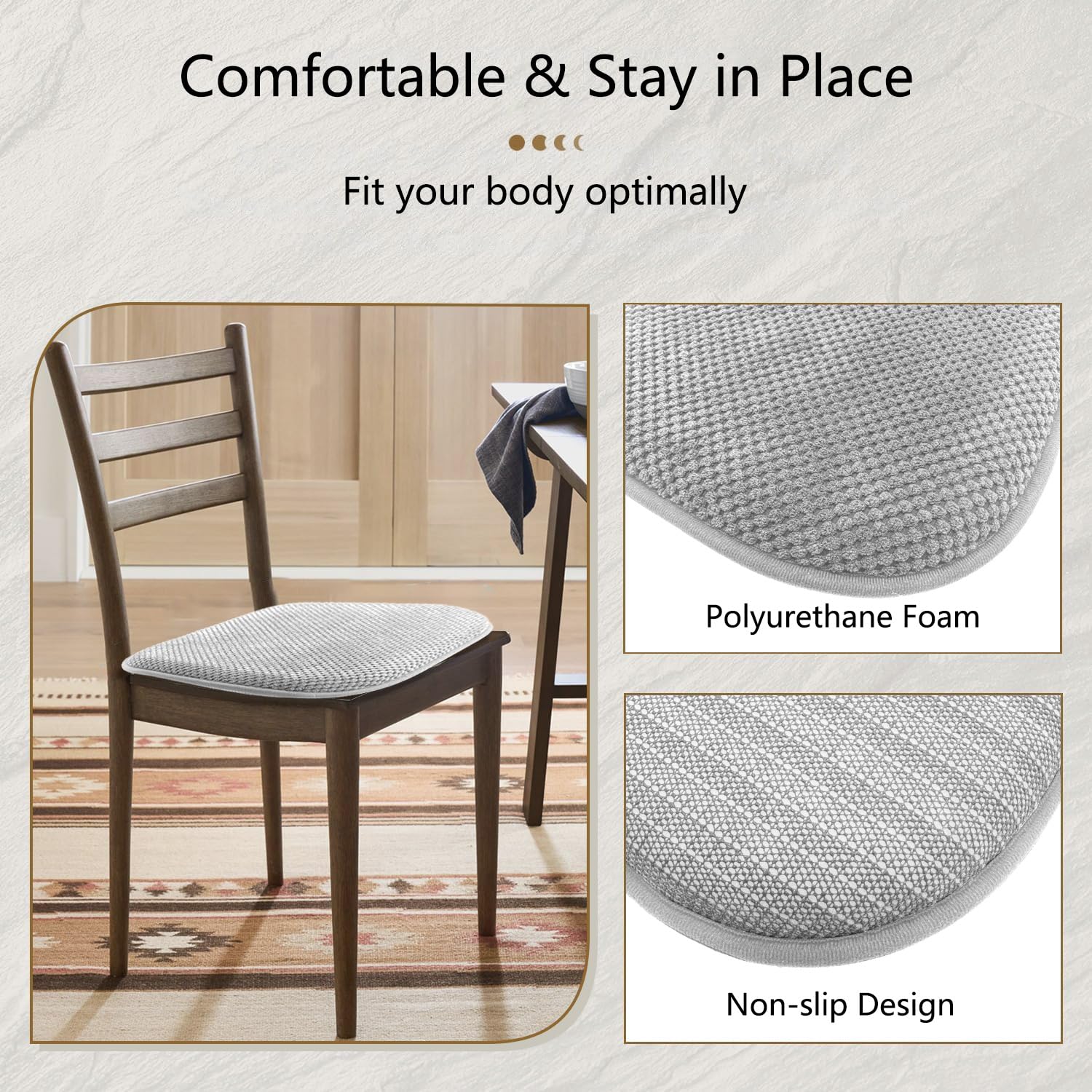 SWEMSTAR chair cushion durable construction stands up to daily use.