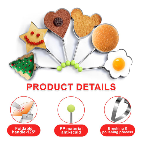 SWETON egg mold round shape for versatile fried eggs and pancakes.