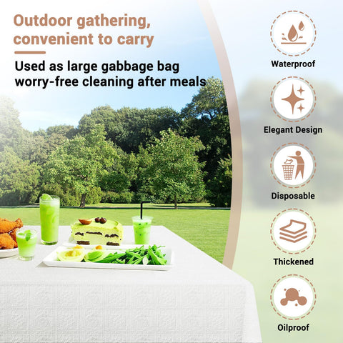 SWGIEEI outdoor dining tablecloth covers picnic or BBQ setups