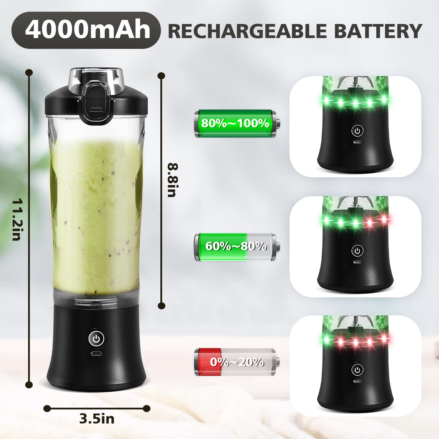 Swietonic blender with compact design fits in bags anywhere