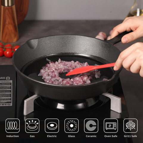 Swiflon skillet ergonomic handle with pour spouts for easy sauces