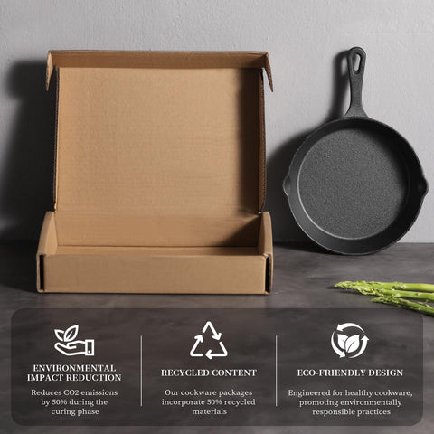 Swiflon cast iron skillet on stovetop illustrating versatile cooking