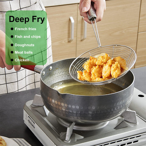 Swify spider strainer is dishwasher-safe for simple cleanup.