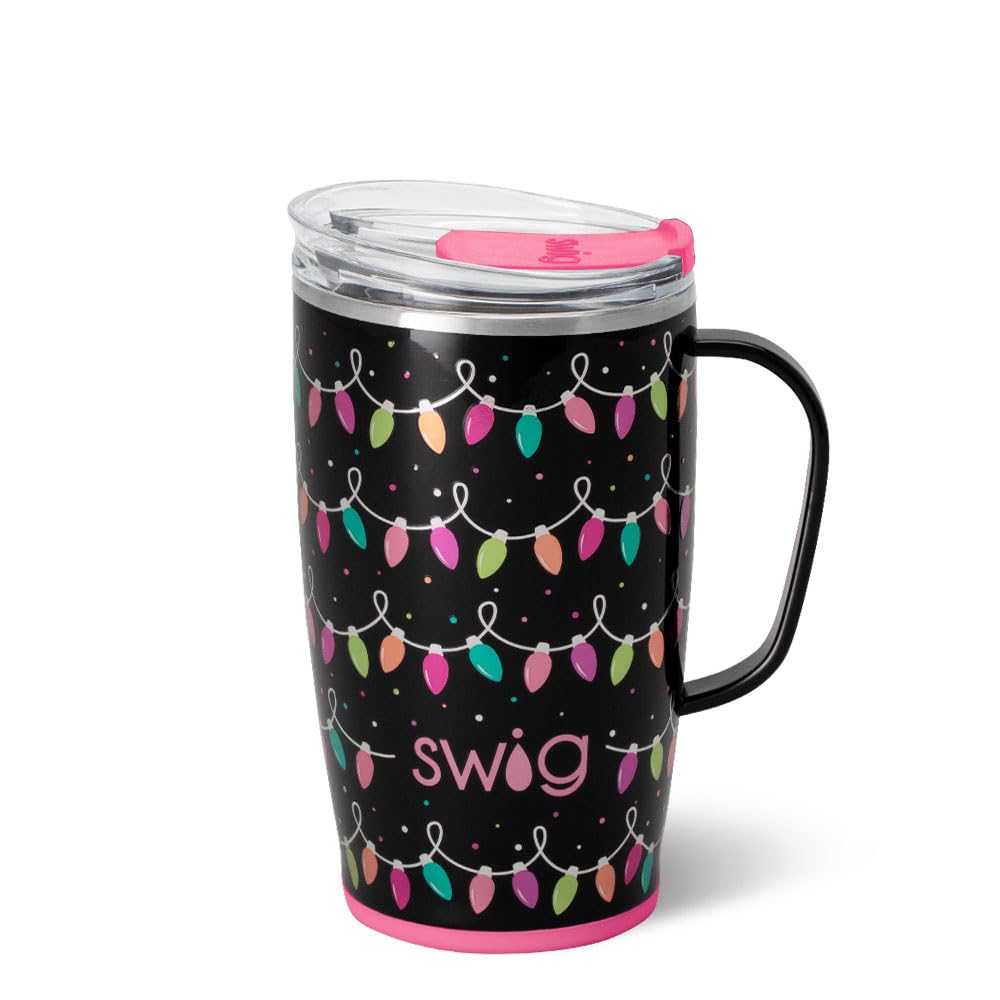 Swig Life 18oz Tumbler with handle and lid keeps drinks secure on the go.