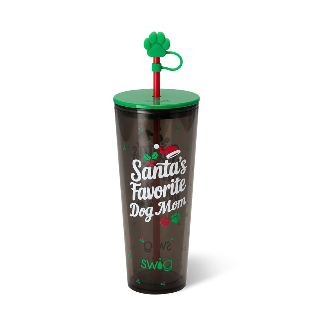 Swig Life 24oz tumbler with lid and straw for on-the-go sipping.