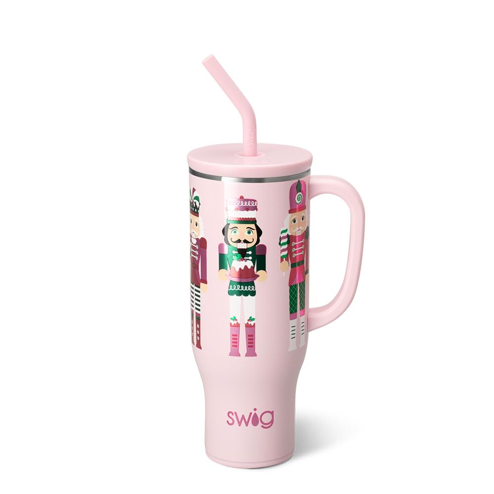 Swig Life 30oz Mega Mug with handle and straw for on-the-go hydration.
