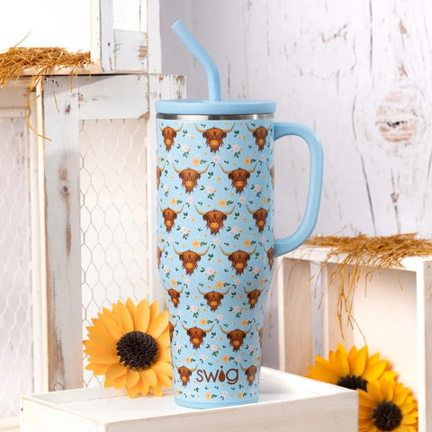 Swig Life 40oz Mega Mug fits most cup holders for travel-friendly use