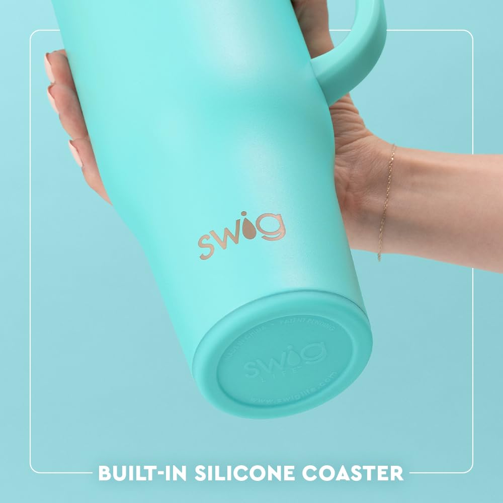 Swig Life 40oz Mega Mug silicone coaster base prevents slips and drips.