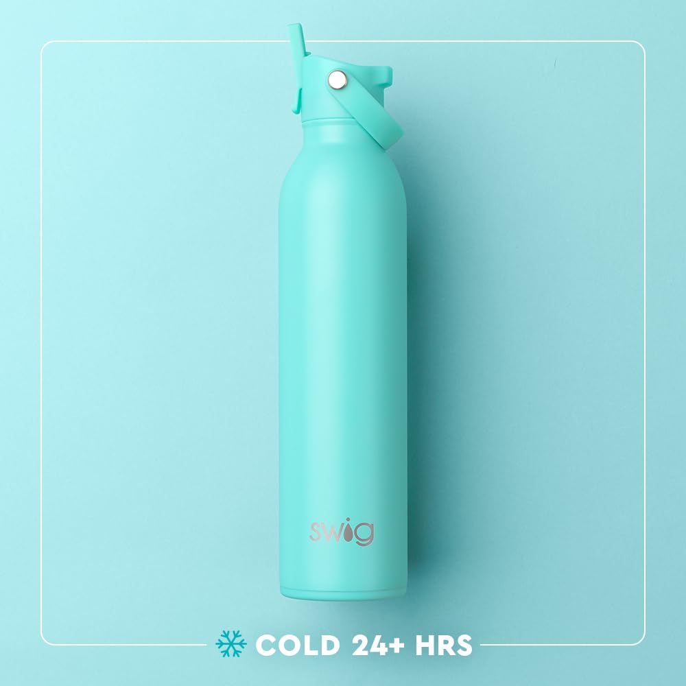 Swig Life bottle with coaster base for stability and spill prevention