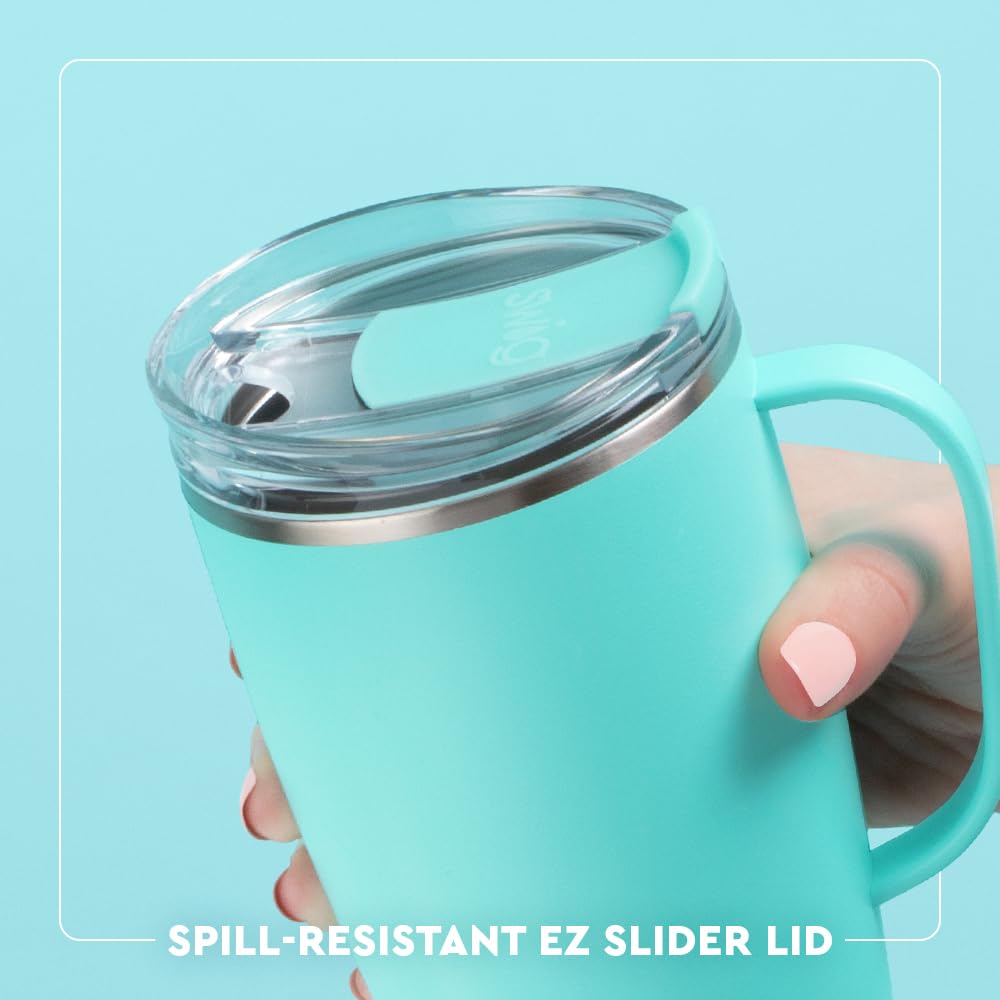 Swig Life slider lid with coaster base helps prevent spills