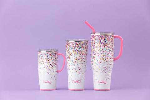 Swig Life cup-holder friendly mug fits most vehicles and keeps beverages at temperature.