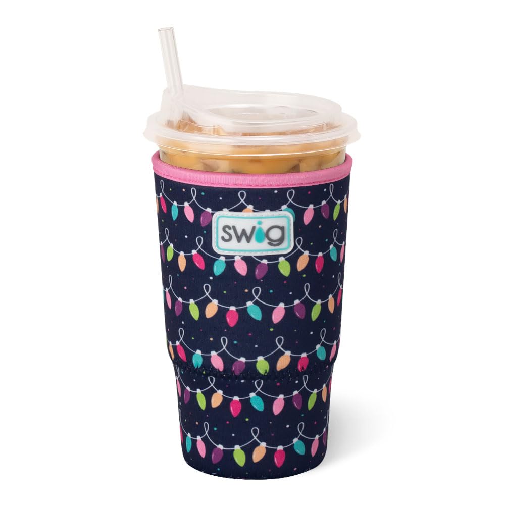 Swig Life large iced cup coolie with handle provides a secure grip for on-the-go use