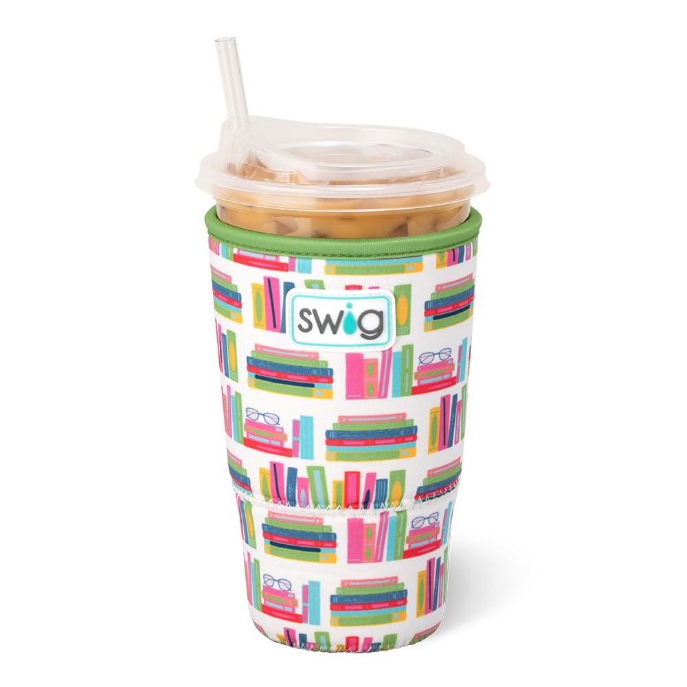 Swig Life large iced cup coolie with handle for secure carrying